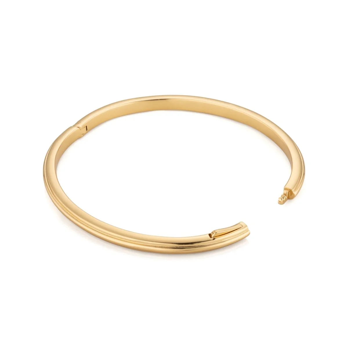 Classic Ribbed Gold Bangle - Image 3