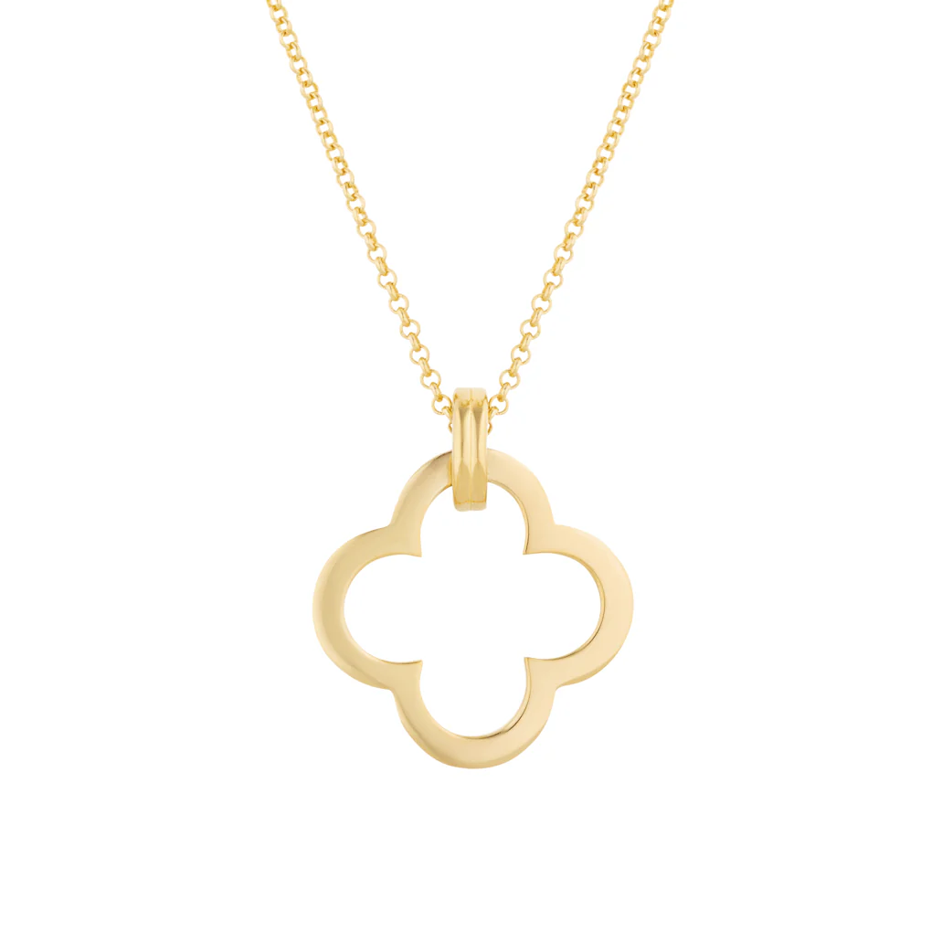Clover Clip-on Large Gold Necklace (Long) - Image 2