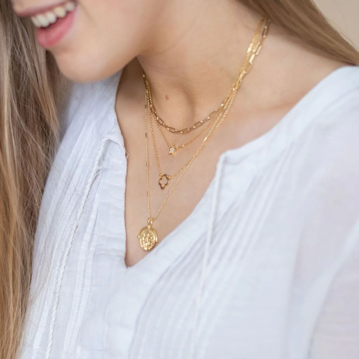 Clover Necklace (Gold) - Image 4
