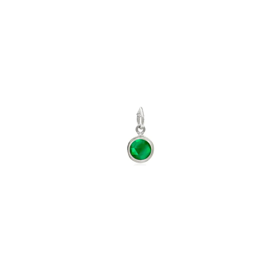 May Birthstone Silver Necklace - Emerald (Charm sold with chain or individually) - Image 3