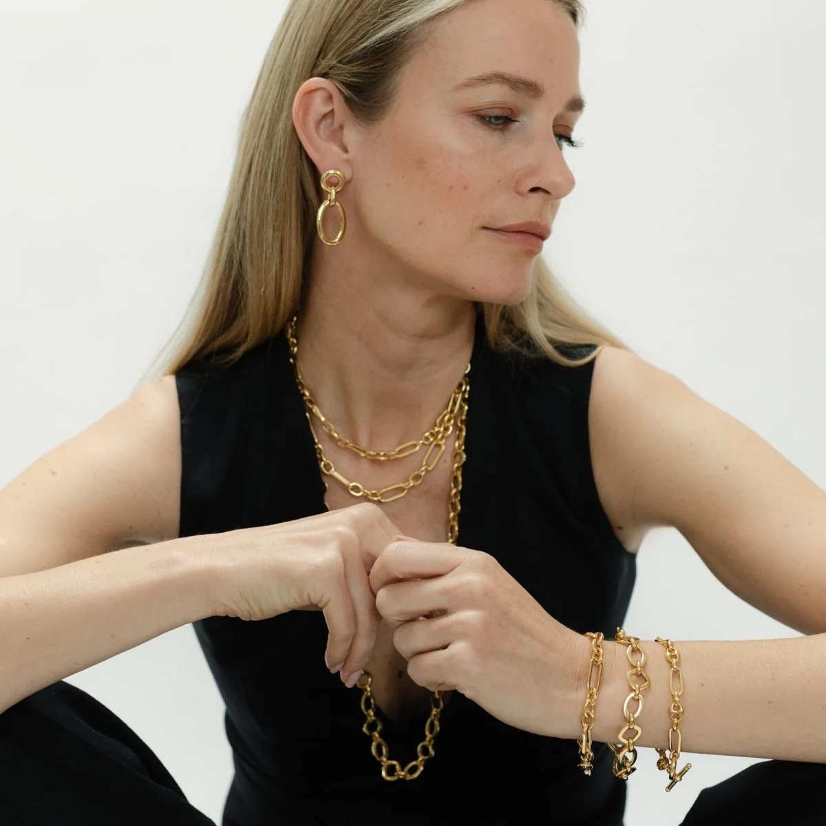 Figaro Chain Gold Necklace - Siena - Image 7