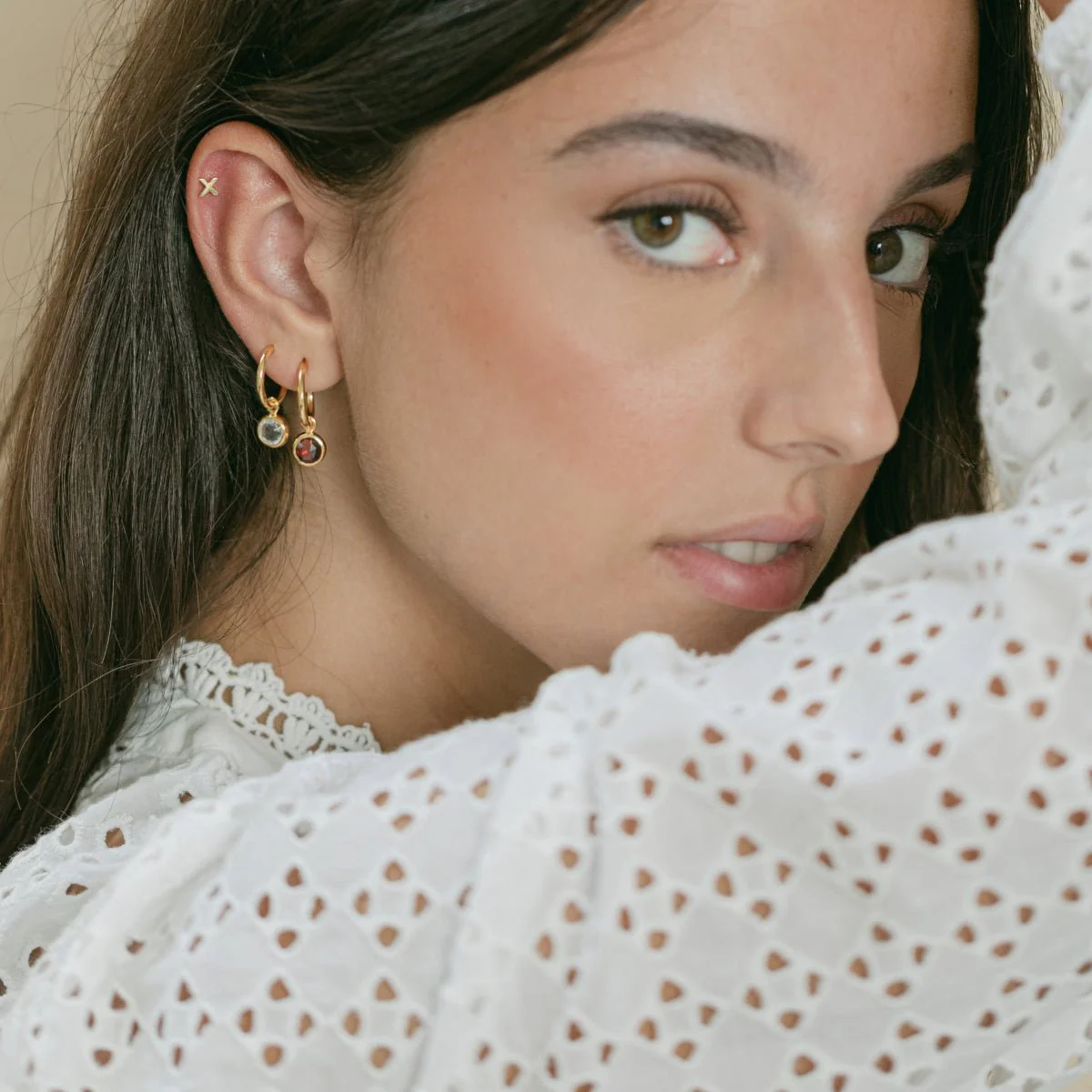 Initial Mini Stud Gold Earring (Sold Individually) - Image 3