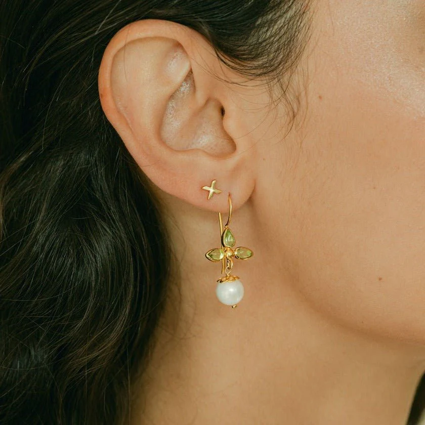 Initial Mini Stud Gold Earring (Sold Individually) - Image 4