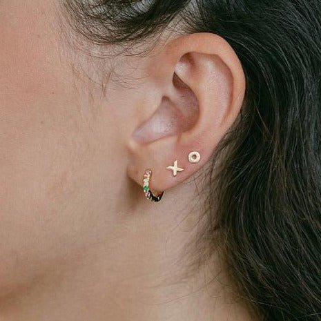 Initial Mini Stud Gold Earring (Sold Individually) - Image 5