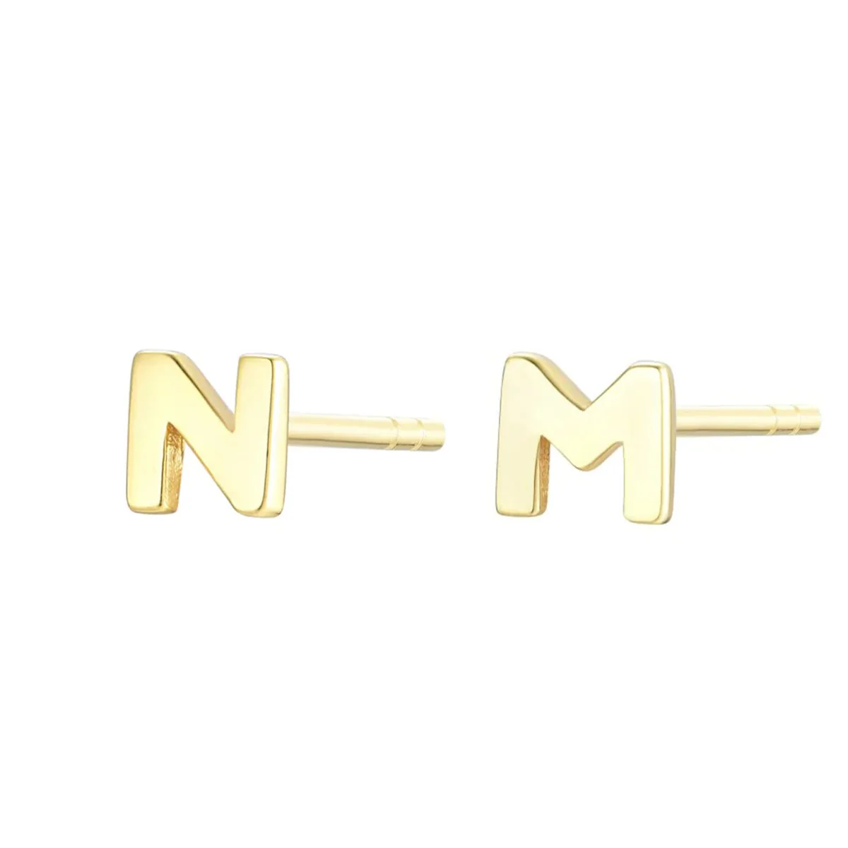 Initial Mini Stud Gold Earring (Sold Individually) - Image 6