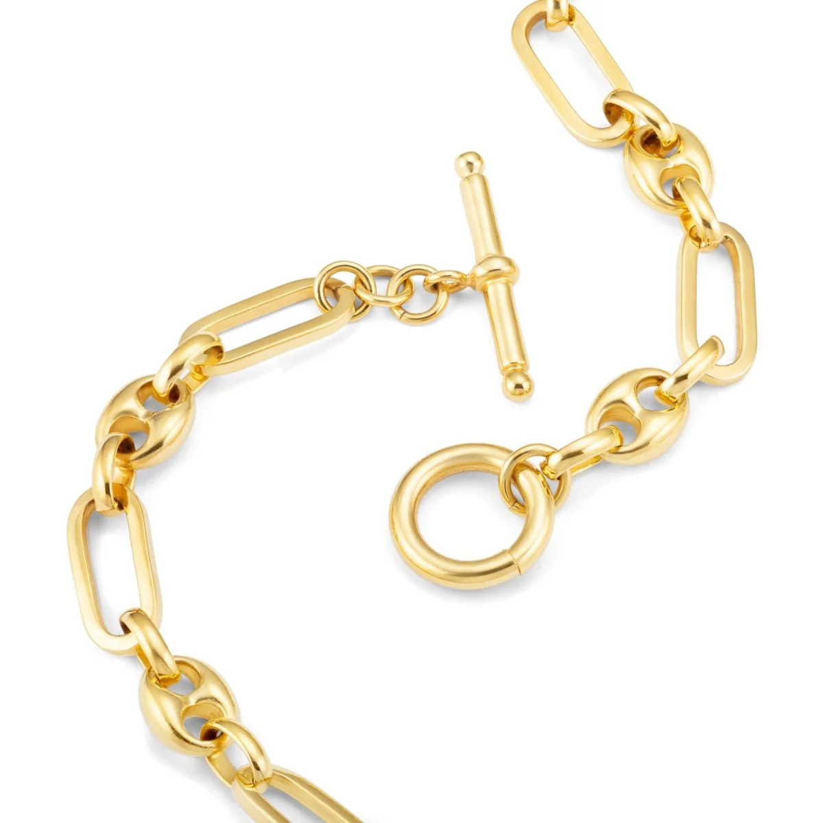 Marina T-Bar Gold Chain Bracelet - Siena - Image 3