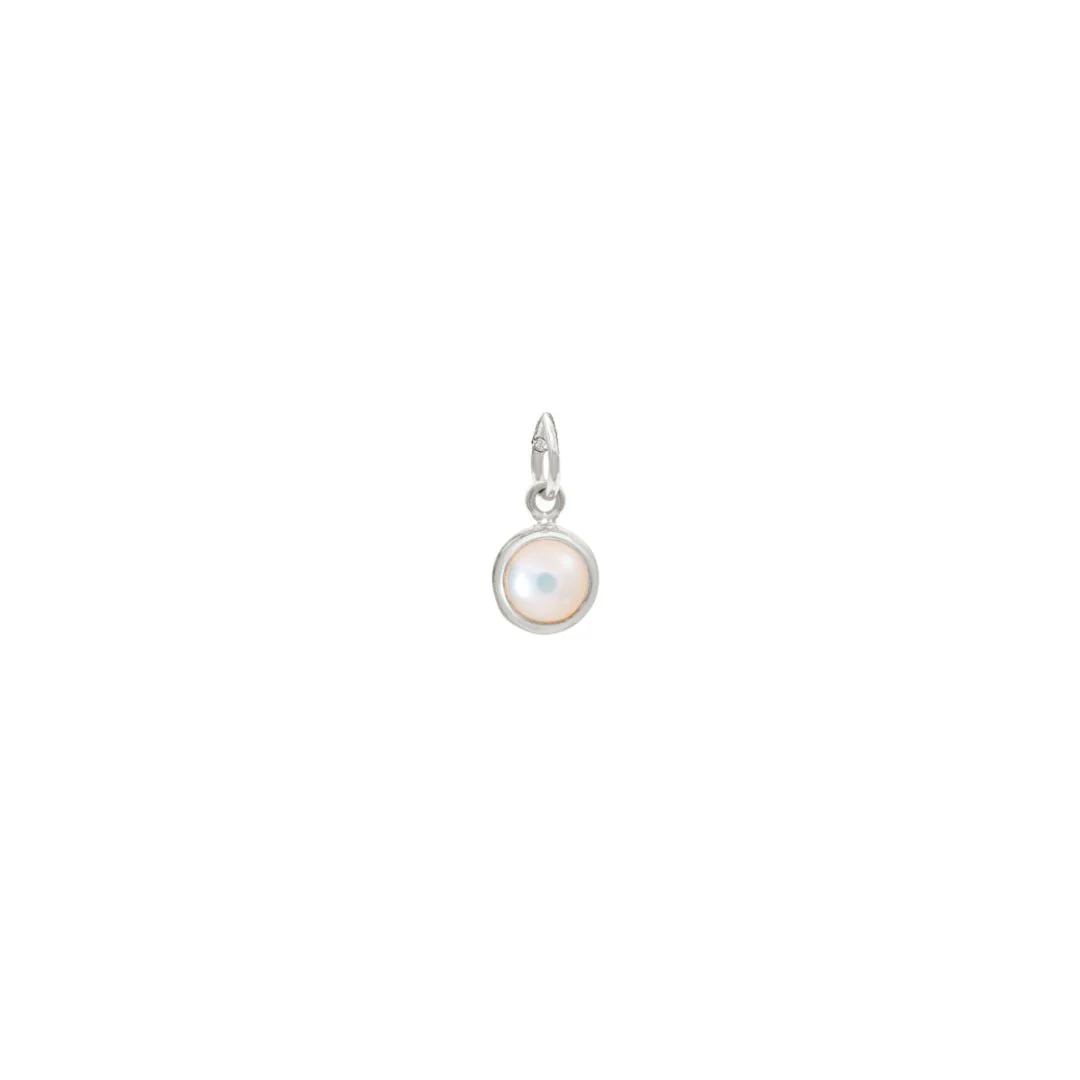 June Birthstone Silver Necklace - Pearl (Charm sold with chain or individually) - Image 3