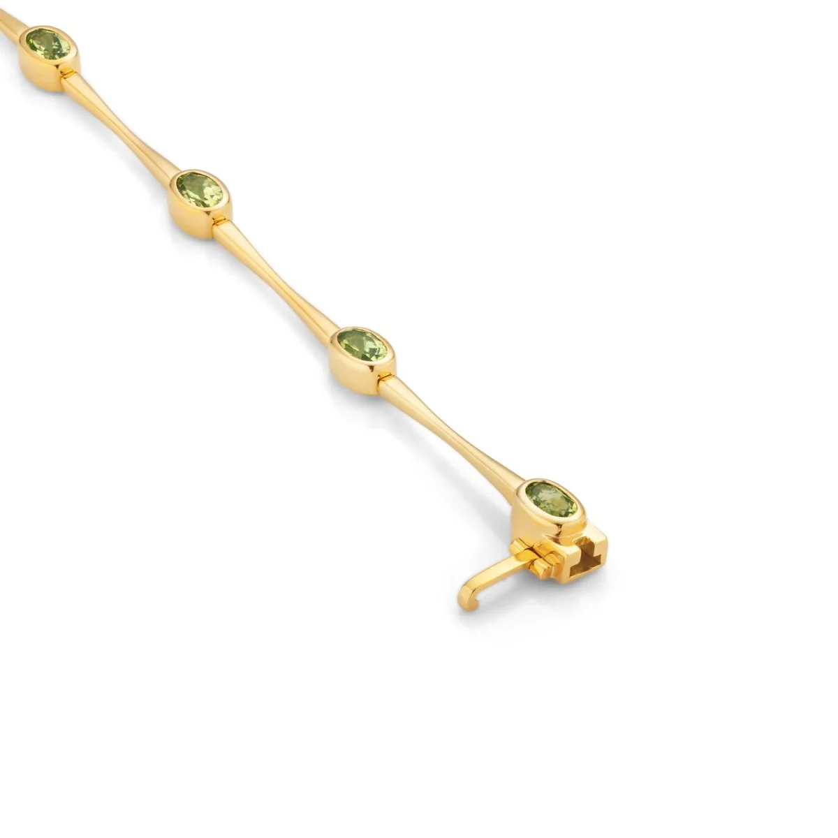 Peridot Gemstone Gold Bracelet - Image 3