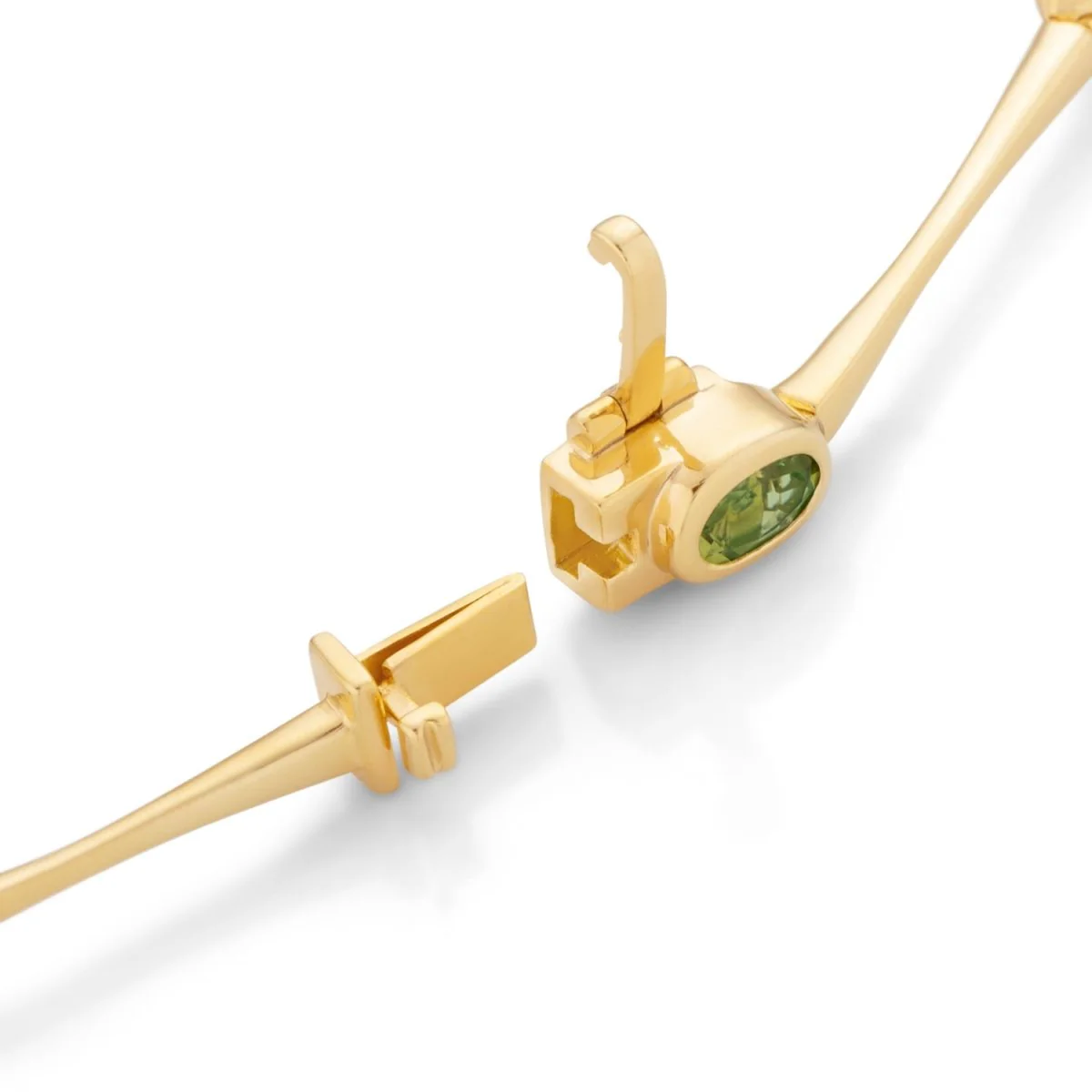 Peridot Gemstone Gold Bracelet - Image 5