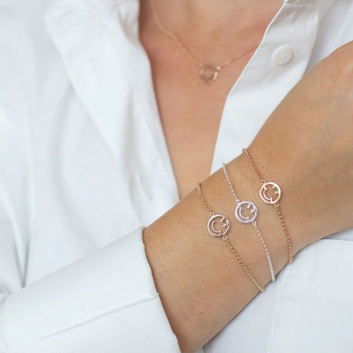 Smiley Silver Necklace - Image 3