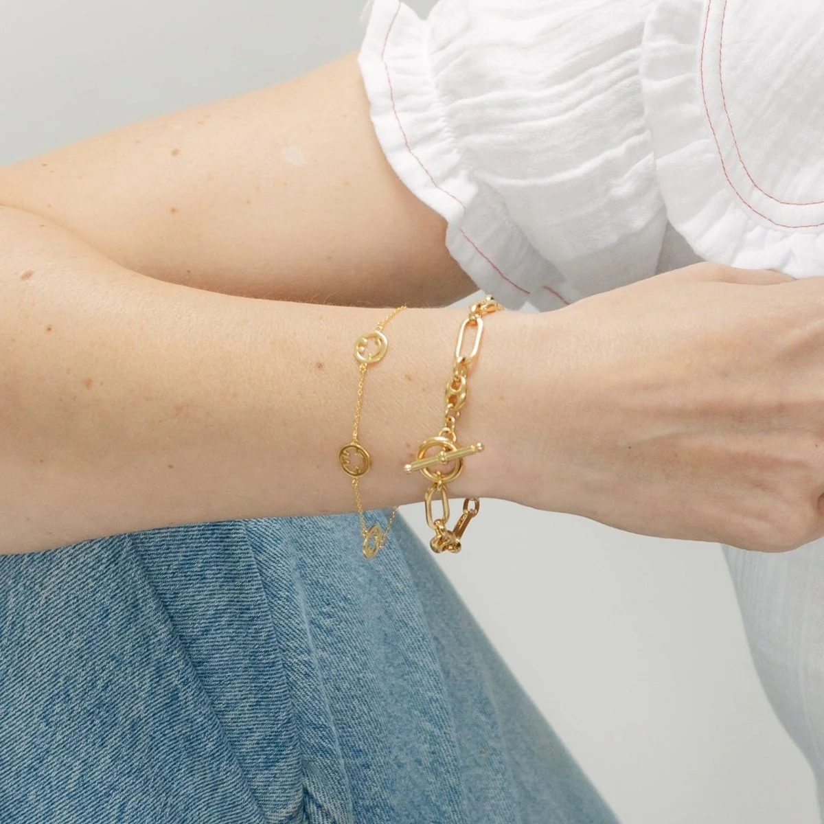 Smiley Gold Chain Bracelet - Image 4