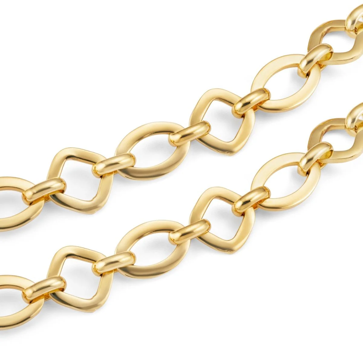 Baroque Pearl Statement Chain Link Gold Necklace - Image 4