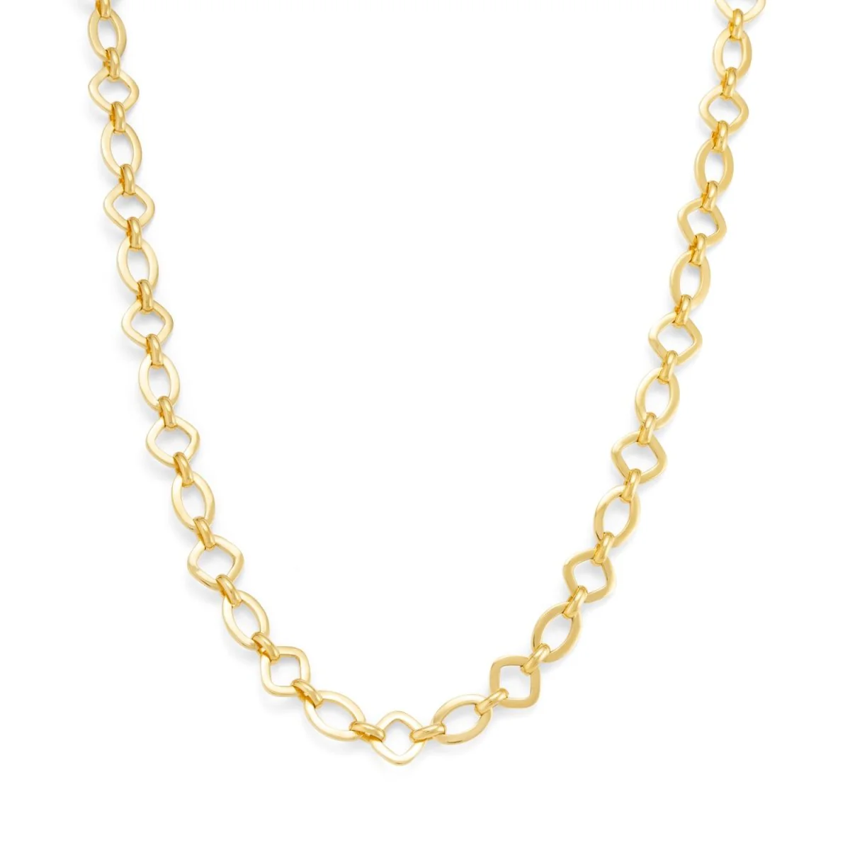 Baroque Pearl Statement Chain Link Gold Necklace - Image 6