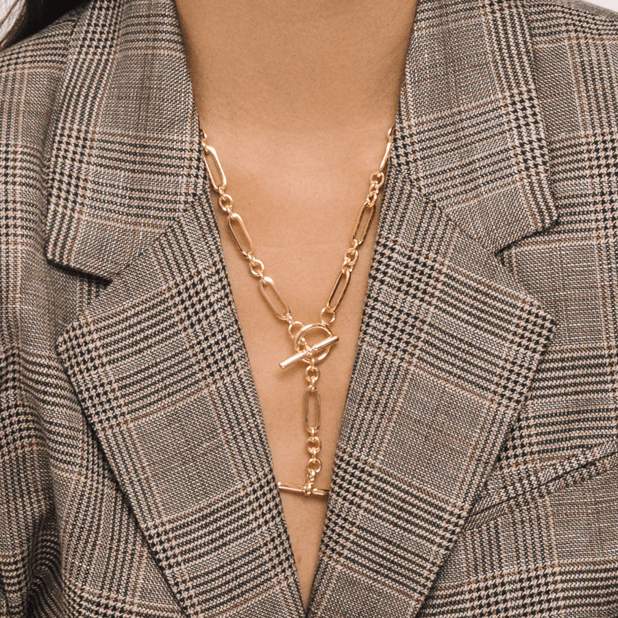 T-Bar Lariat Chain Necklace - Image 3