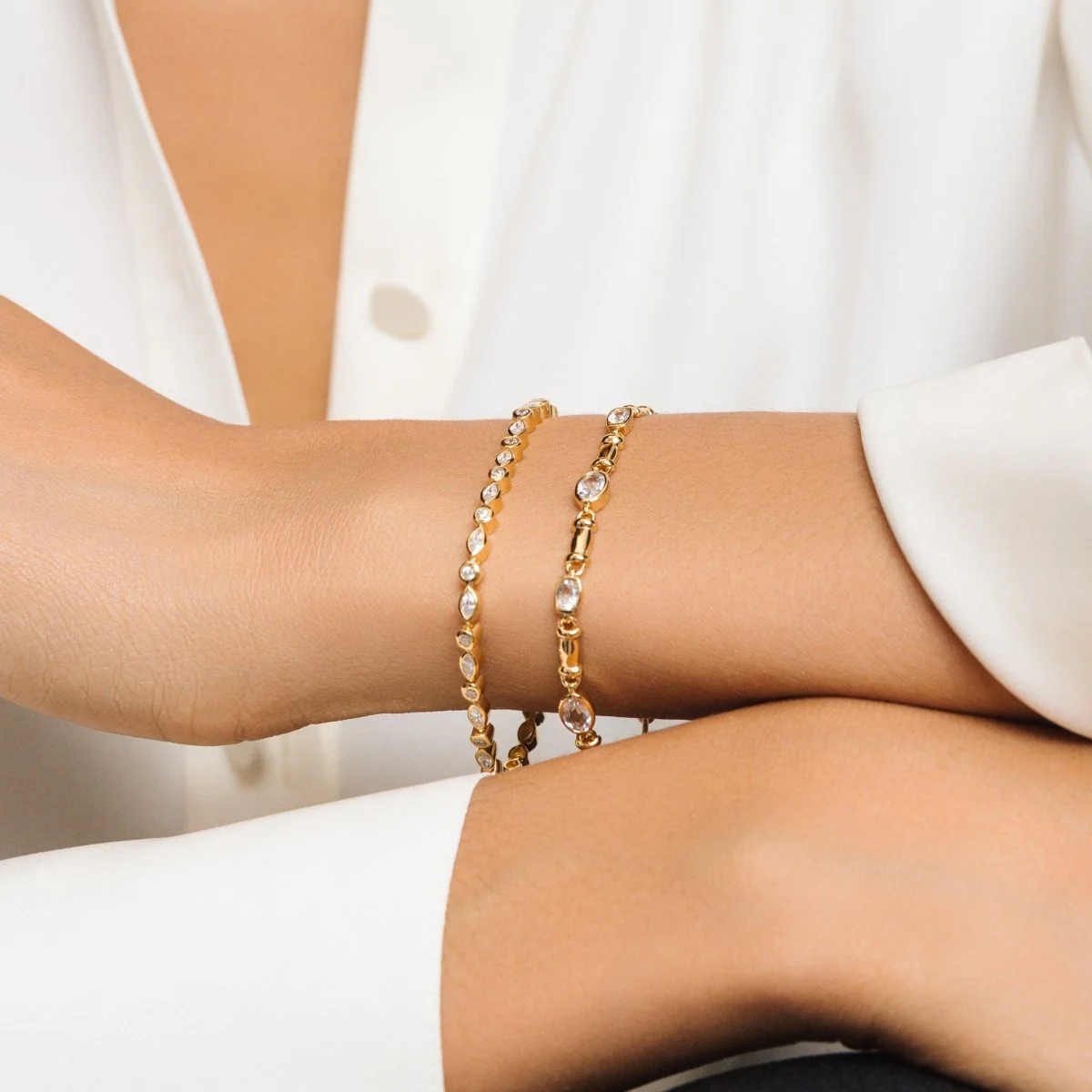Tennis Gold Bracelet - Image 3