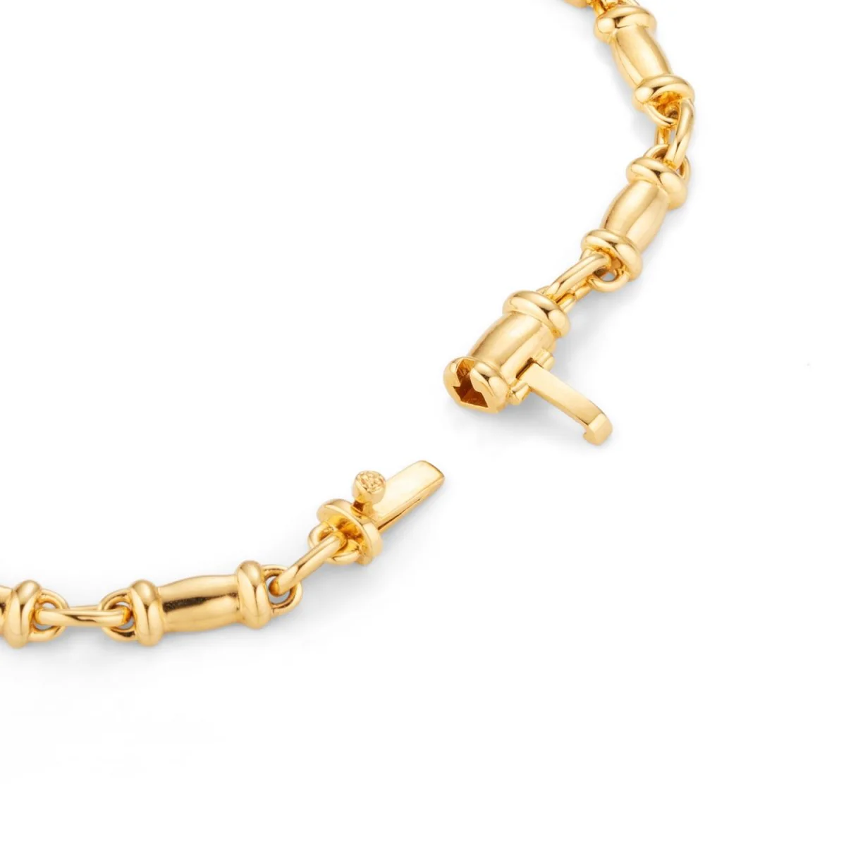 White Topaz Gemstone Chain Gold Bracelet - Image 3